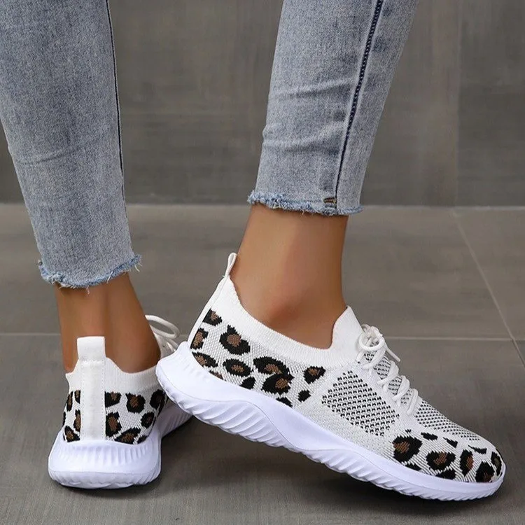 Nuevas zapatillas de verano pa - Knit Fabric Lace Up Sneakers reseña y precio